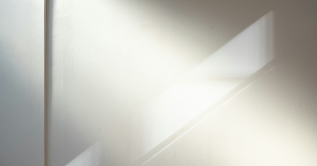 Soft daylight falling across a plain pale wall, with the shadow of a window frame